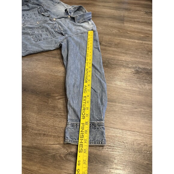 Vintage 90’s Marithe Francois Girbaud Denim Shirt Mens Size L - Picture 4 of 10